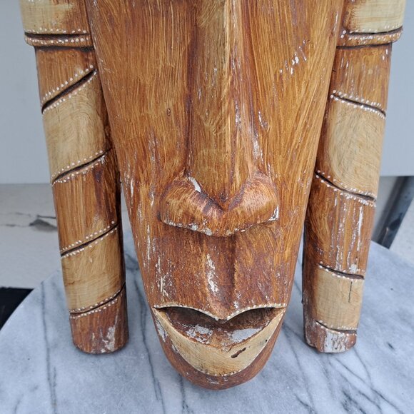 Vintage Indonesian Wood Tribal Mask - Picture 8 of 11